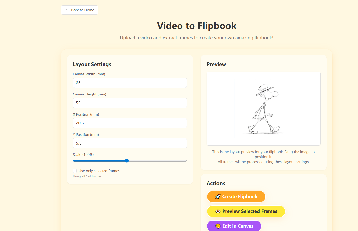 FlipbookDIY Parameter Settings Screenshot